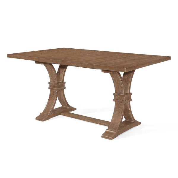 Gdf Studio Luoma Rustic Wood Expandable Dining Table