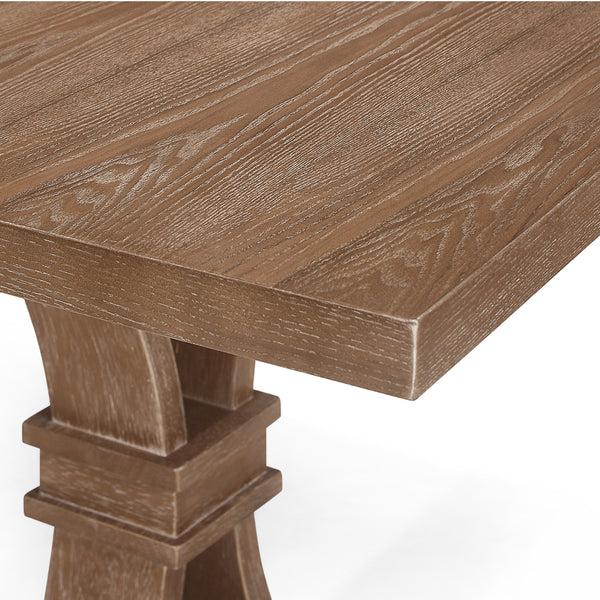 Gdf Studio Luoma Rustic Wood Expandable Dining Table