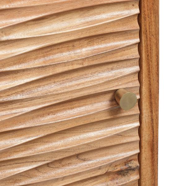 Gdf Studio Luttrell Handcrafted Boho Acacia Wood Nightstand Natural