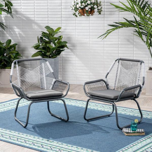 Gdf Studio Lydia Outdoor Faux Rattan Club Chair (Set Of 2)