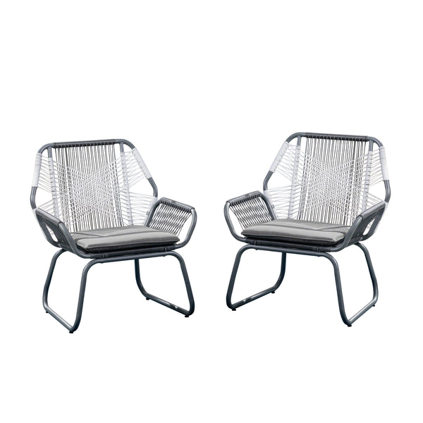 gdf studio Lydia Outdoor Faux Rattan Club Chair (Set of 2)