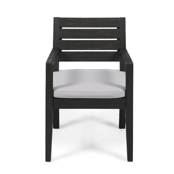 Gdf Studio Maddox Outdoor 6-Seater Acacia Wood Expandable Dining Set