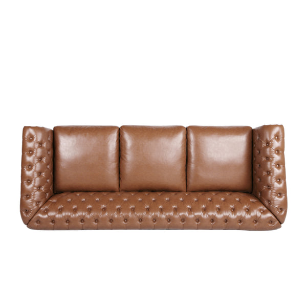 Gdf Studio Madelena Chesterfield Tufted Sofa With Scroll Arms