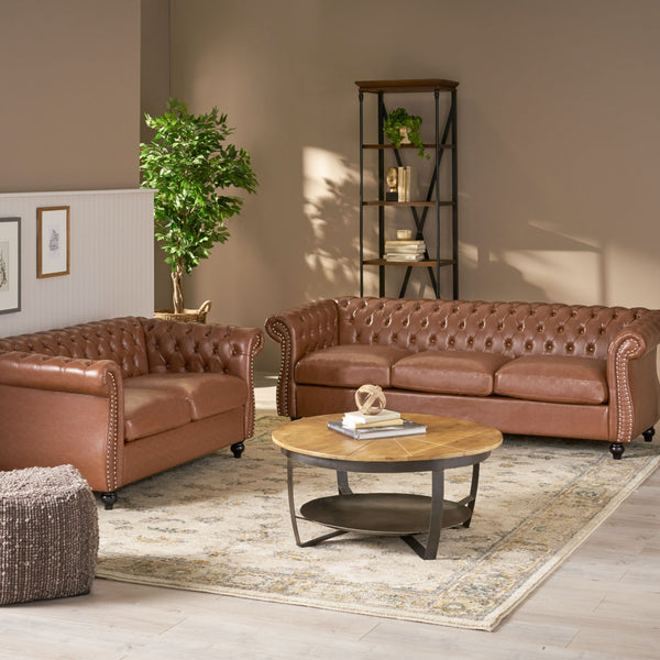 Gdf Studio Madelena Traditional Chesterfield 2 Piece Living Room Set