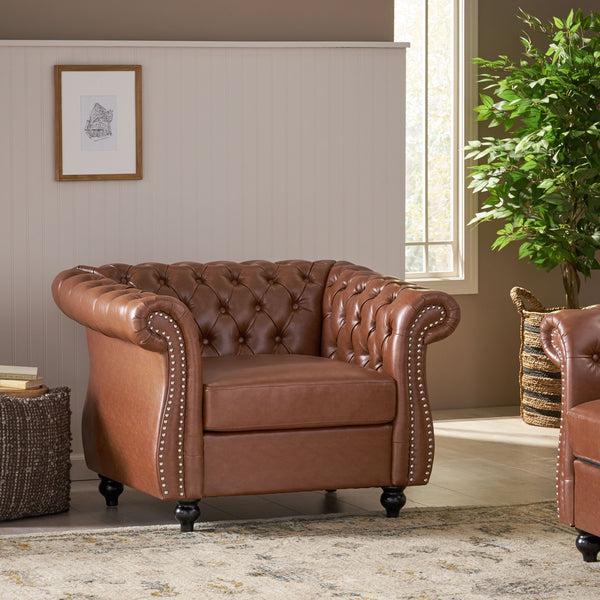 Gdf Studio Madelena Traditional Chesterfield Club Chair