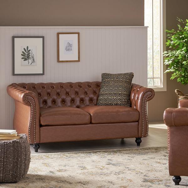 Gdf Studio Madelena Traditional Chesterfield Loveseat