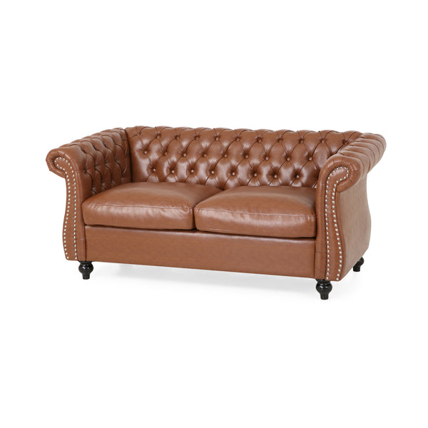Gdf Studio Madelena Traditional Chesterfield Loveseat And Club Chair Set