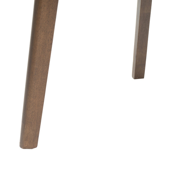 Gdf Studio Madeline Mid-Century Modern Circular Wood Bar Table With Tapered Legs