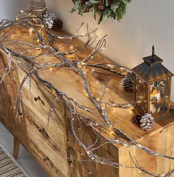 Gdf Studio Madely 18-foot Pre-Lit Warm White LED Artificial Christmas Garland