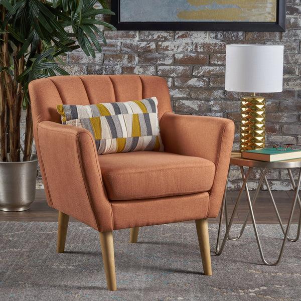 Gdf Studio Madelyn Mid Century Modern Fabric Club Chair
