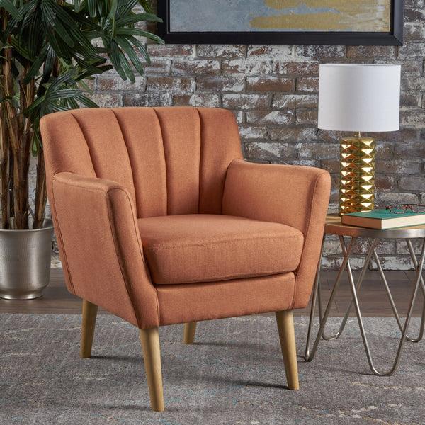 Gdf Studio Madelyn Mid Century Modern Fabric Club Chair