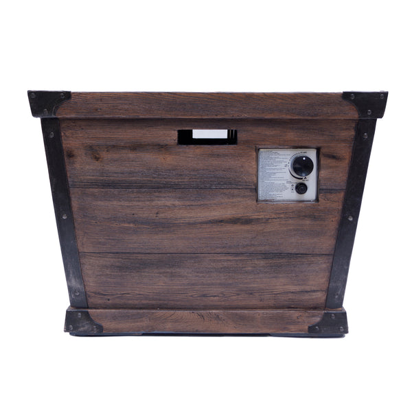 gdf studio Madge Outdoor Brown 32 Inch Square Fire Pit - 40 000 BTU