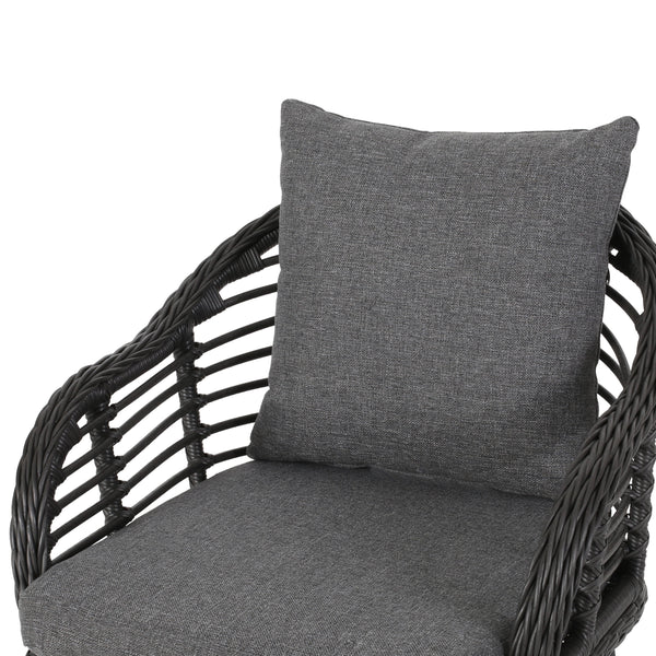Gdf Studio Madison Outdoor Wicker Club Chairs With Cushions (Set Of 2)