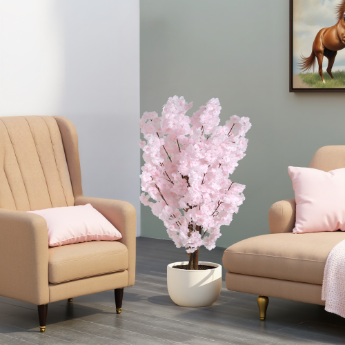 Gdf Studio Maelorin 43" Artificial Cherry Blossom Tree With Pot