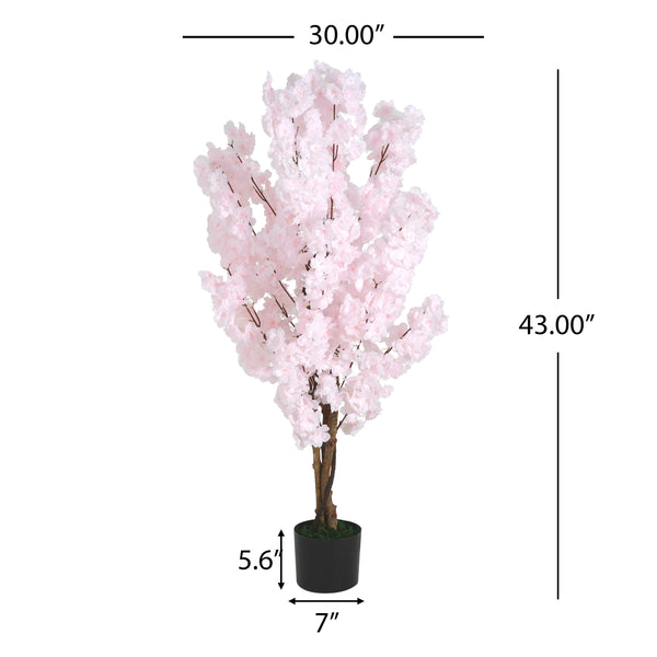 Gdf Studio Maelorin 43" Artificial Cherry Blossom Tree With Pot