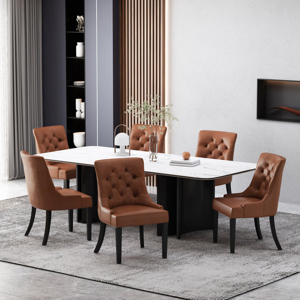 Gdf Studio Maggie Contemporary Tufted Dining Chairs Set Of 6