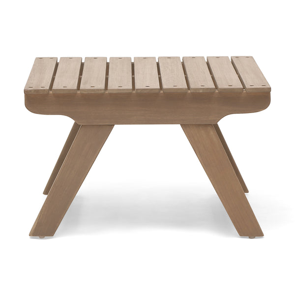 Gdf Studio Magnolia Outdoor Acacia Wood 2 Seater Chat Set With Side Table