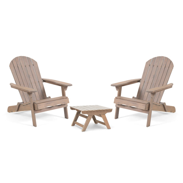 gdf studio Magnolia Outdoor Acacia Wood 2 Seater Chat Set with Side Table