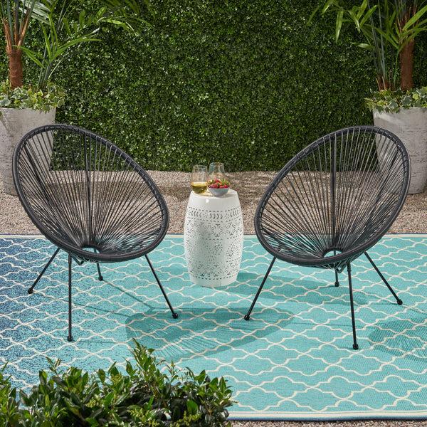 gdf Studio Major Outdoor Mexican String Weave Chair (Set Of 2)