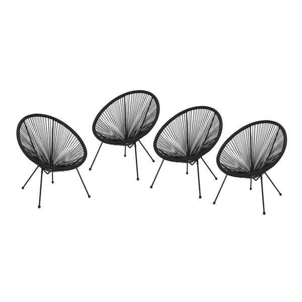 Gdf Studio Major Outdoor Mexican String Weave Chair (Set Of 4)