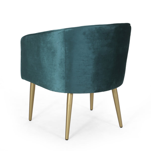Gdf Studio Malinta Modern Glam Tufted Velvet Dining Chair
