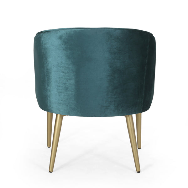 Gdf Studio Malinta Modern Glam Tufted Velvet Dining Chair