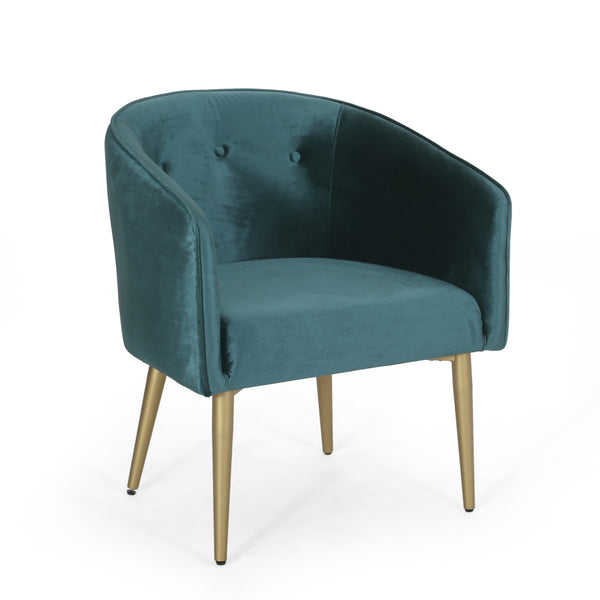 gdf studio Malinta Modern Glam Tufted Velvet Dining Chair