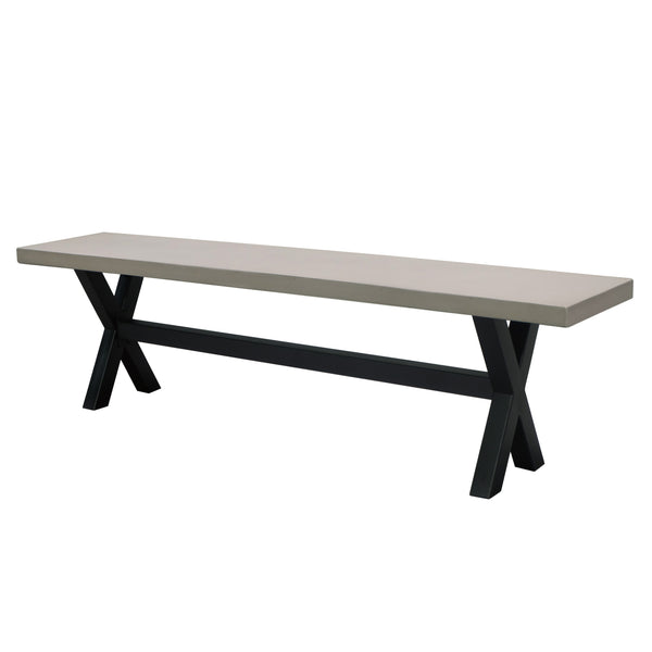 gdf studio Malle Indoor Light Grey Finished MGO Dining Bench