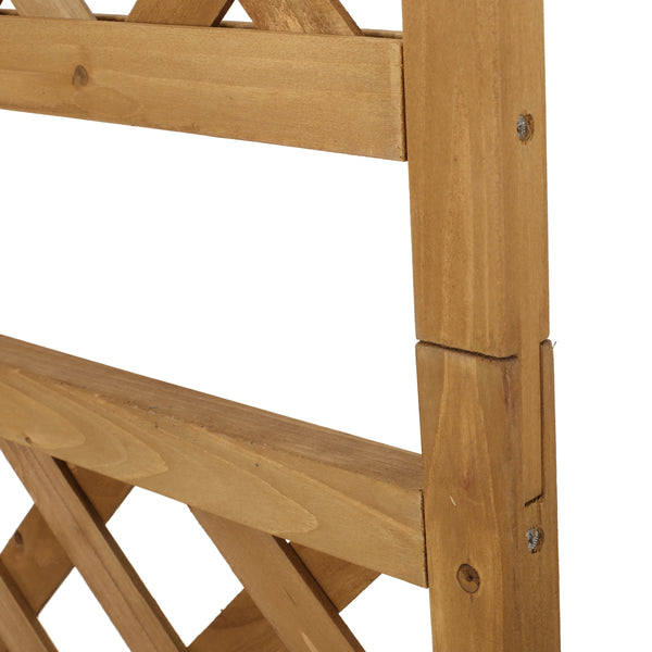 Gdf Studio Mallett Traditional Rectangular Firwood Planter Box With Trellis