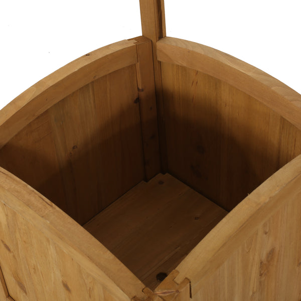 Gdf Studio Mallett Traditional Square Firwood Planter Box With Trellis