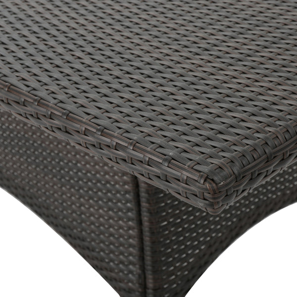 Gdf Studio Manteo Rectangular Outdoor Wicker Dining Table