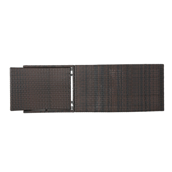 Gdf Studio Manuela Outdoor Multi Brown Wicker Chaise Lounge With Table