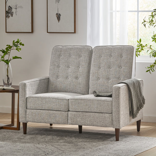 Gdf Studio Manville Contemporary Tufted Loveseat Pushback Recliner