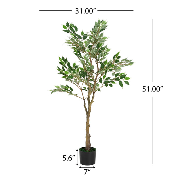 Gdf Studio Marcellus 51" Artificial Ficus Tree With Pot