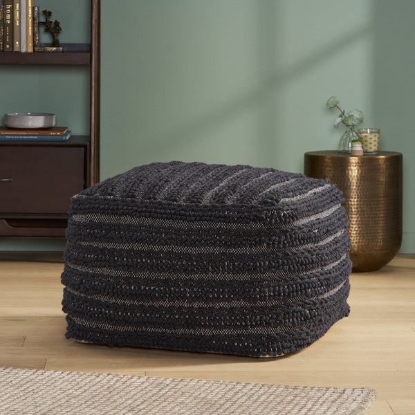 Gdf Studio Marcia Boho Handcrafted Large Fabric Square Pouf