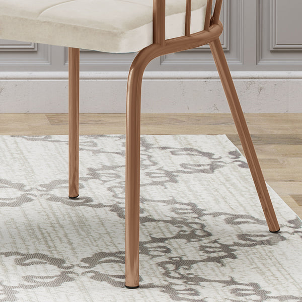 Gdf Studio Marcia Modern Velvet Dining Chair With Stainless Steel Frame (Set Or 2)