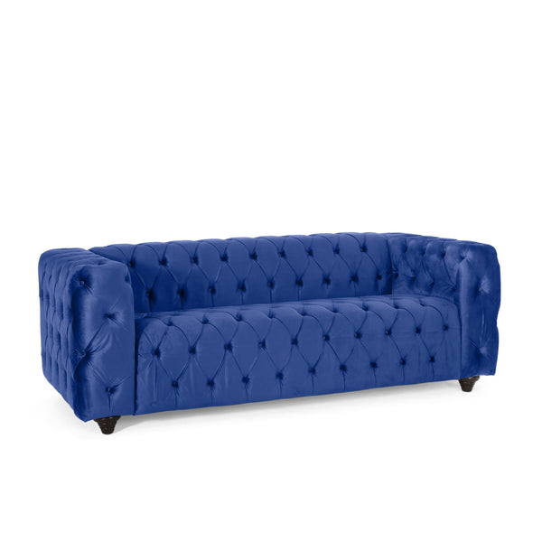 Gdf Studio Marengo Contemporary Velvet Tufted 3 Seater Sofa