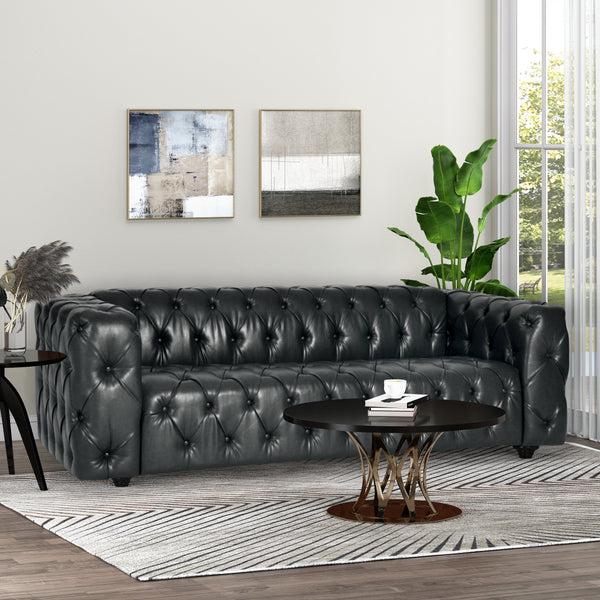 gdf studio Marengo Contemporary Velvet Tufted 3 Seater Sofa