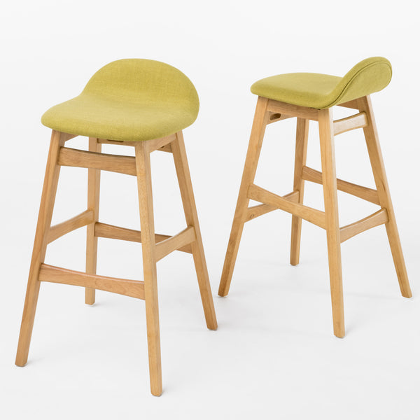 gdf studio Margaret Green Tea Fabric/ Oak Finish 30-Inch Bar Stool (Set of 2)