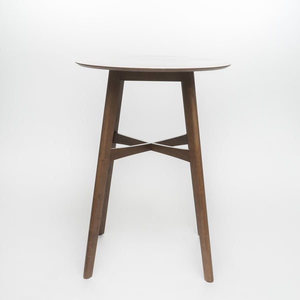 Gdf Studio Margaret Wood Finish Circular 5 Piece Bar Height Dining Set