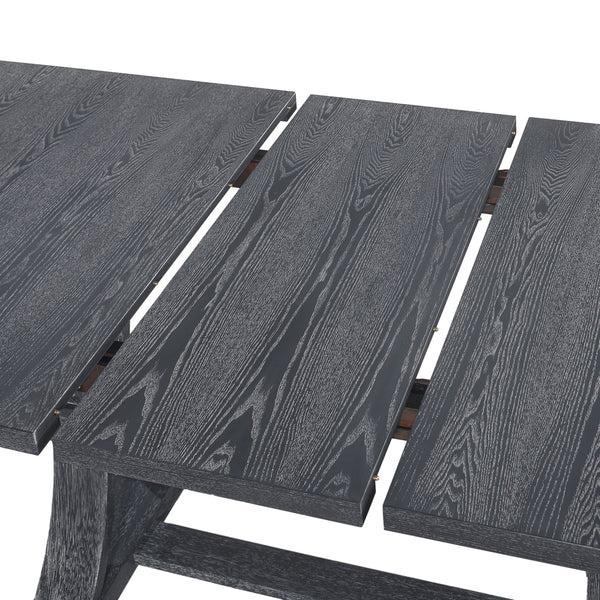 Gdf Studio Maria French Country Fabric Upholstered Wood 7 Piece Expandable Dining Set