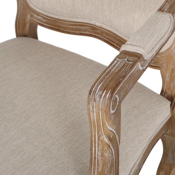 Gdf Studio Maria French Country Wood 5-Piece Expandable Oval Dining Set
