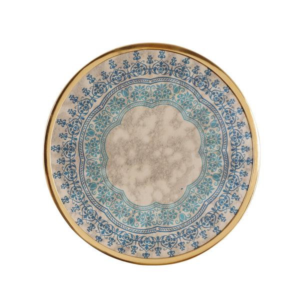 Gdf Studio Marian Oriental Round Tempered Glass Wall Accessory