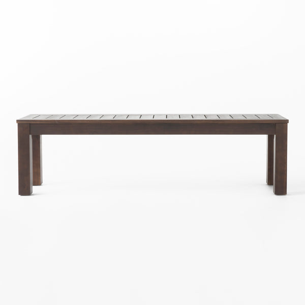 Gdf Studio Marin Rustic Outdoor Slat Dark Brown Acacia Wood Picnic Set