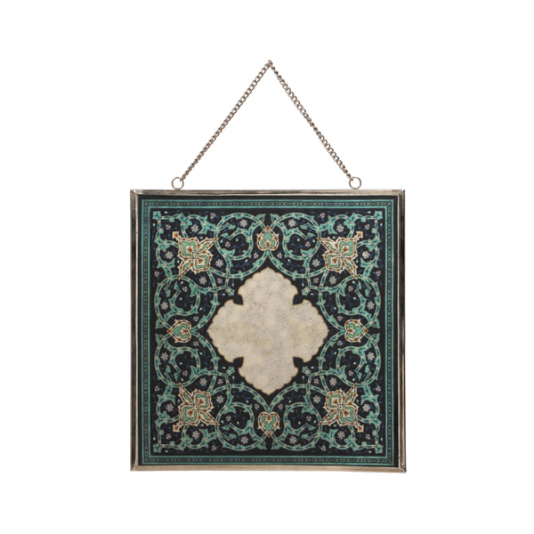 Gdf Studio Marjorie Oriental Tempered Glass Wall Accessory