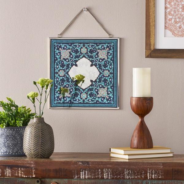 gdf studio Marjorie Oriental Tempered Glass Wall Accessory