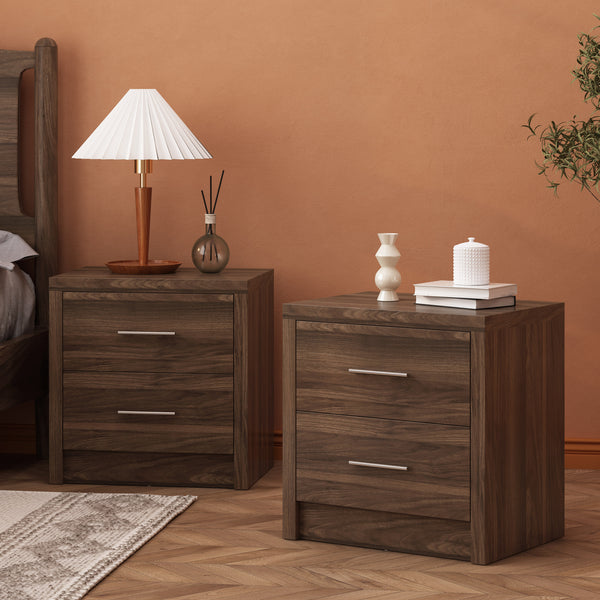 Gdf Studio Marlette Modern 2 Drawer Nightstands Set Of 2