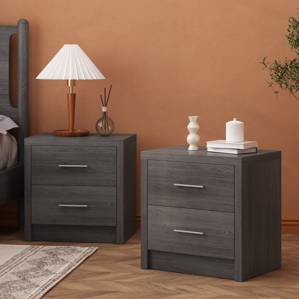 gdf studio Marlette Modern 2 Drawer Nightstands Set of 2
