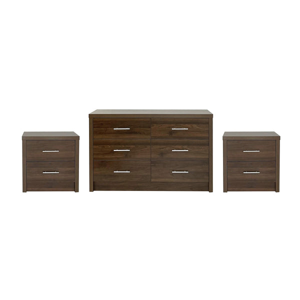 Gdf Studio Marlette Modern 3 Piece Double Dresser And Nightstand Bedroom Set