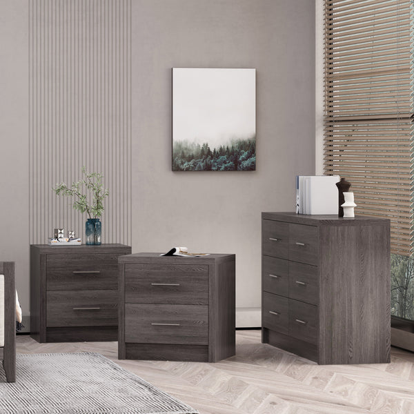 Gdf Studio Marlette Modern 3 Piece Double Dresser And Nightstand Bedroom Set